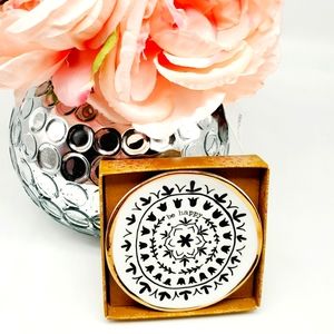 🌈 Natural Life "Be Happy" Ceramic Trinket Dish